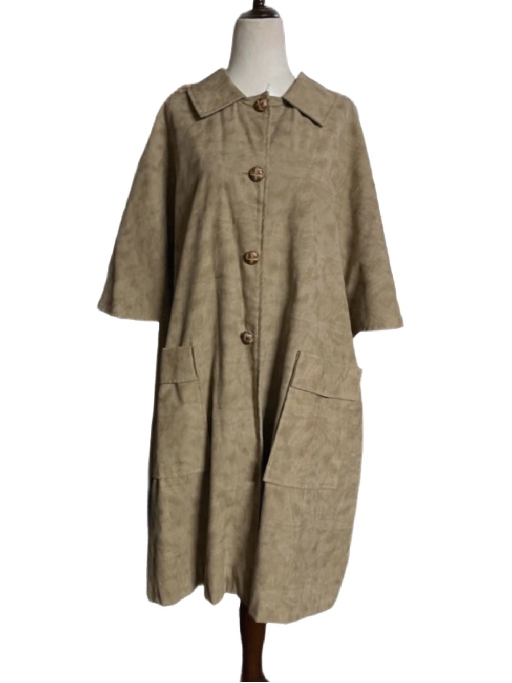 Ample Jacs California (Division Of Ample) ~ Large ~ Brown ~ Vtg ~ Poncho Jacket